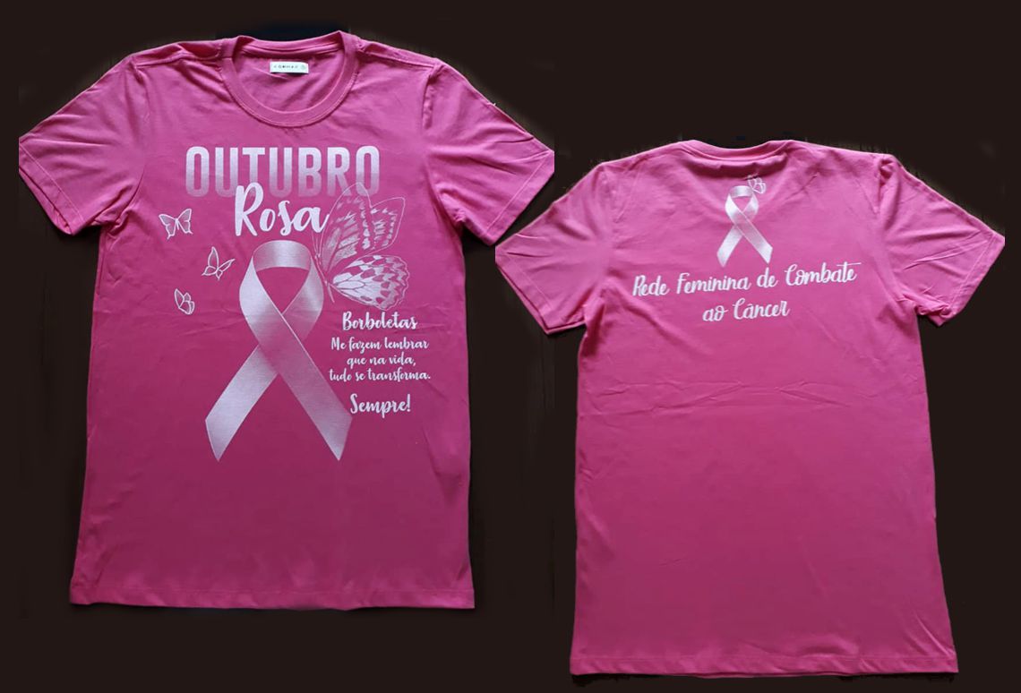 Camisetas Outubro Rosa Camisetas a venda do outubro rosa da rede feminina de Joinville